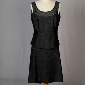 Kasper, 2 Piece Sleeveless Dress, Navy, Size 10